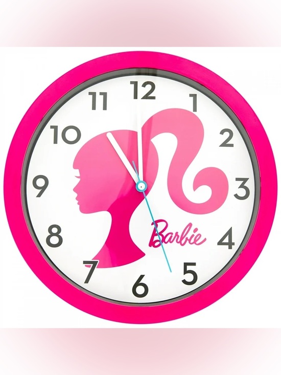Barbie Other - Barbie Hot Pink Wall Clock with Silhouette